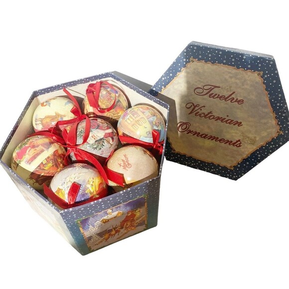 C & F Enterprises 12 Victorian Santas Christmas Tree Ornaments 1995 Victorian - Picture 1 of 4